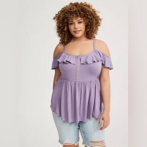 Torrid - Off Shoulder Babydoll Top